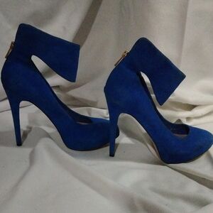 Jessica Simpson Royal Blue Micro suede Heels